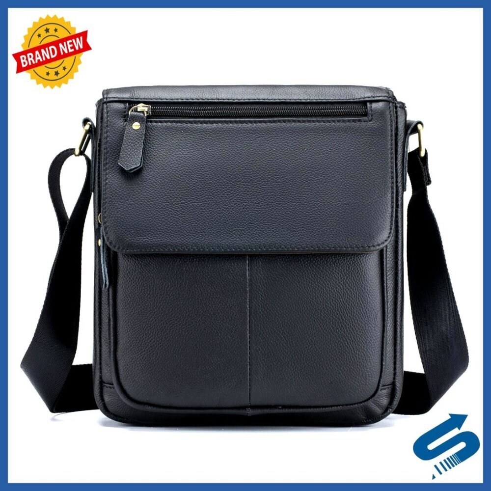 Genuine Leather Messenger Bag Crossbody Satchel Business Travel Work Purse